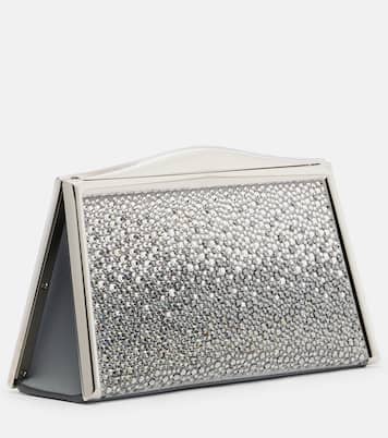 Clutch Jolie aus Veloursleder mit Swarovski®-Kristallen | Elie Saab