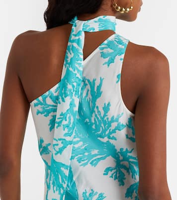 Odetta scarf-detail one-shoulder gown | Alexandra Miro