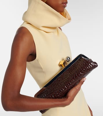 Salon croc-effect leather shoulder bag | Jacquemus