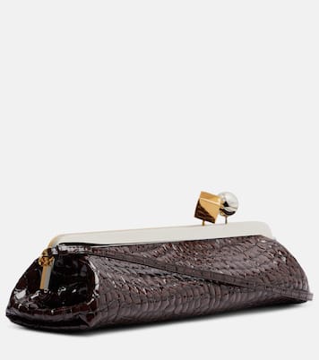 Salon croc-effect leather shoulder bag | Jacquemus