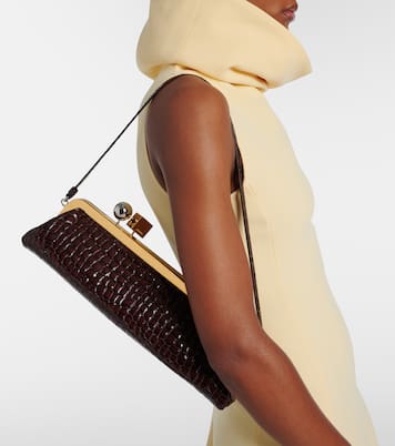 Salon croc-effect leather shoulder bag | Jacquemus