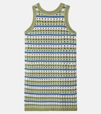 Embroidered crochet cotton dress | Stella McCartney Kids