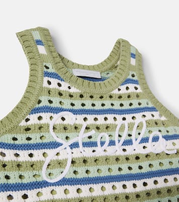 Embroidered crochet cotton dress | Stella McCartney Kids