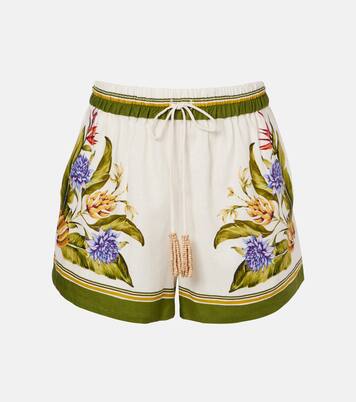 Bedruckte Shorts aus einem Leinengemisch | Farm Rio