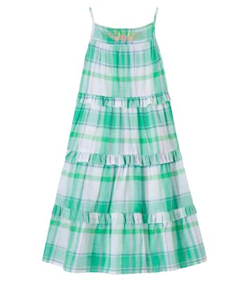 Nymphea checked tiered cotton dress | Bonton