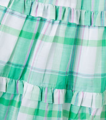 Nymphea checked tiered cotton dress | Bonton