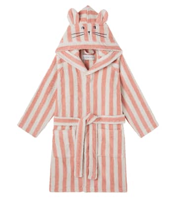 Striped cotton terry bathrobe | Liewood