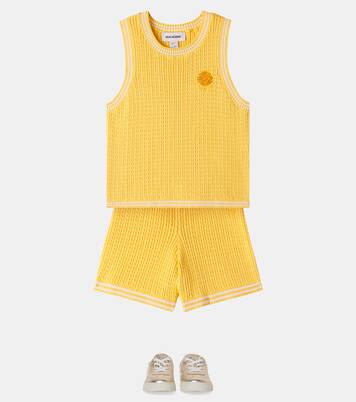 Cable-knit cotton shorts | Mini Rodini