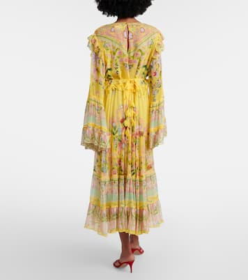 Bedrucktes Midikleid aus Seidenchiffon | Camilla