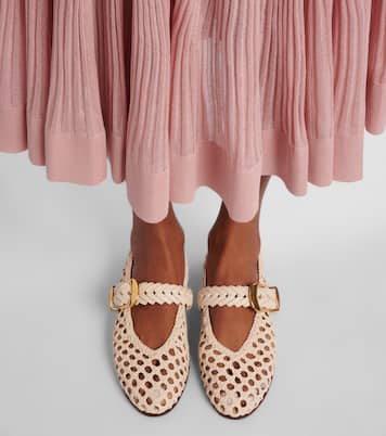 Alchemy braided leather Mary Jane flats | Zimmermann
