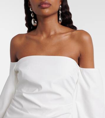 Robe Martina en coton à encolure bardot | SIR