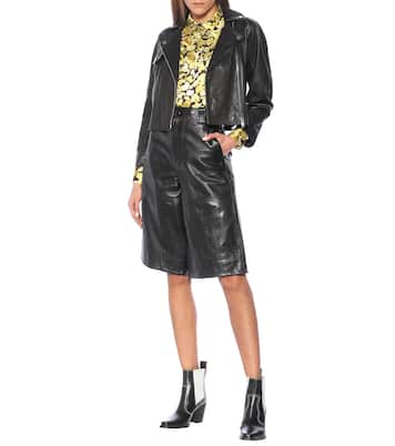 Floral stretch-silk satin shirt | Ganni