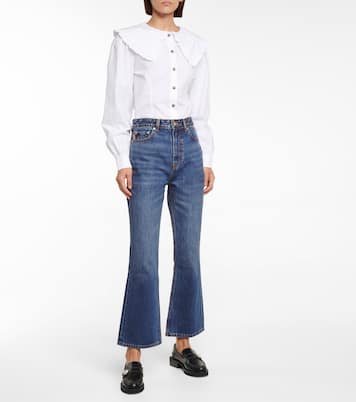 Jeans flared a vita alta | Ganni