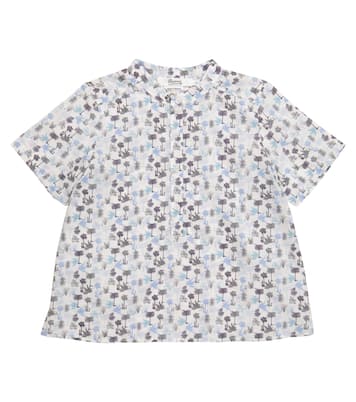 Cesar floral cotton shirt | Bonpoint
