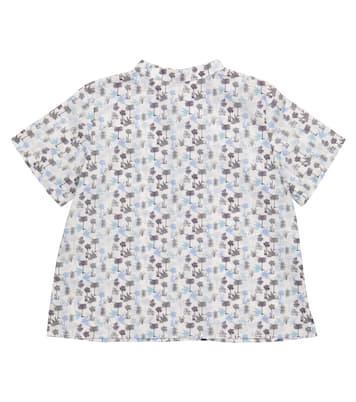 Cesar floral cotton shirt | Bonpoint