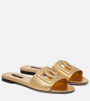 DG metallic leather slides | Dolce&Gabbana