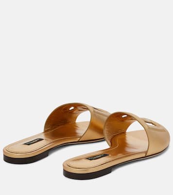 DG metallic leather slides | Dolce&Gabbana