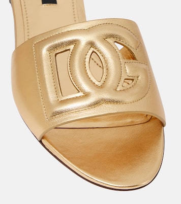 DG metallic leather slides | Dolce&Gabbana