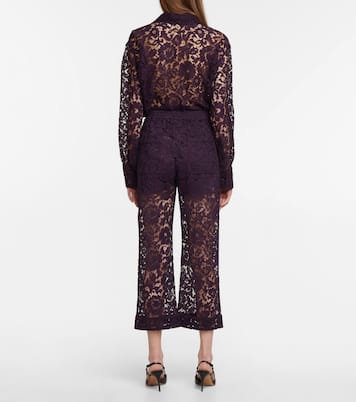 Jupe-culotte en dentelle à fleurs | Valentino