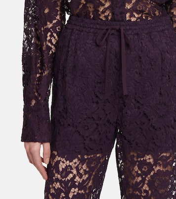 Jupe-culotte en dentelle à fleurs | Valentino