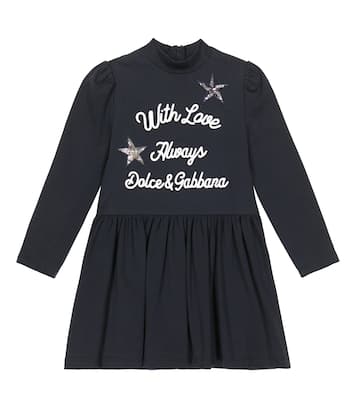 Vestido de punto en mezcla de algodón | Dolce&Gabbana Kids