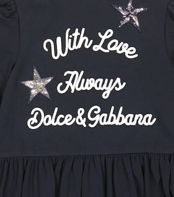 Vestido de punto en mezcla de algodón | Dolce&Gabbana Kids