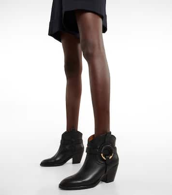 Hana leather cowboy boots | See By Chloé