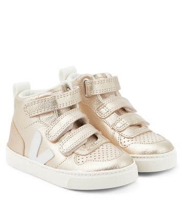 Sneakers V-10 Mid aus Metallic-Leder | Veja Kids