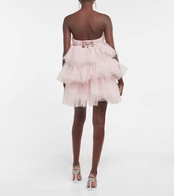 Embellished strapless tulle minidress | Rotate