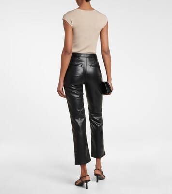 Pantalon Baxter à taille-haute en cuir synthétique | Simkhai