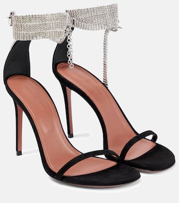 Giorgia embellished suede sandals | Amina Muaddi