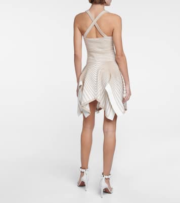 Crêpe and chenille ballerina minidress | Alaïa