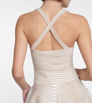 Crêpe and chenille ballerina minidress | Alaïa
