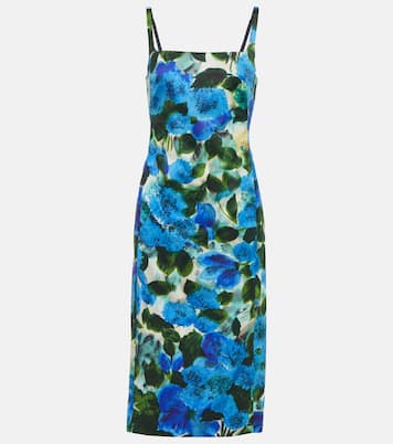 Floral cotton poplin midi dress | Dries Van Noten