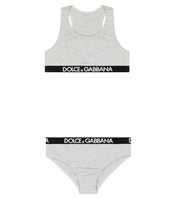 针织运动文胸与三角裤套装 | Dolce&Gabbana Kids