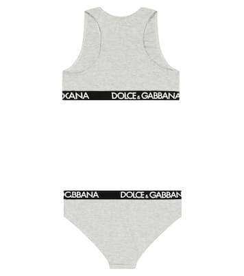 针织运动文胸与三角裤套装 | Dolce&Gabbana Kids