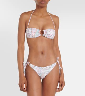 Top bikini a fascia Tortola con stampa | Melissa Odabash
