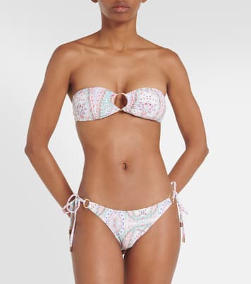 Top bikini a fascia Tortola con stampa | Melissa Odabash