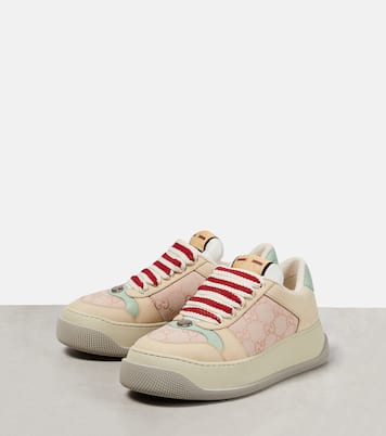 Screener GG canvas and leather sneakers | Gucci