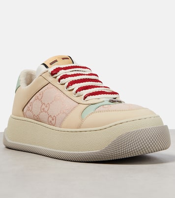 Screener GG canvas and leather sneakers | Gucci