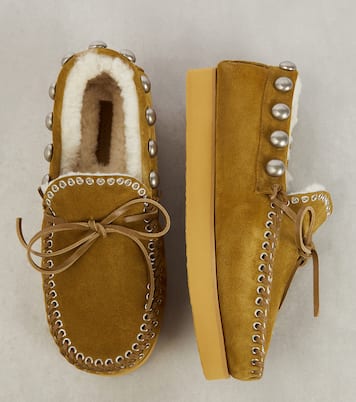 Mocasines Forley de ante con borrego | Isabel Marant