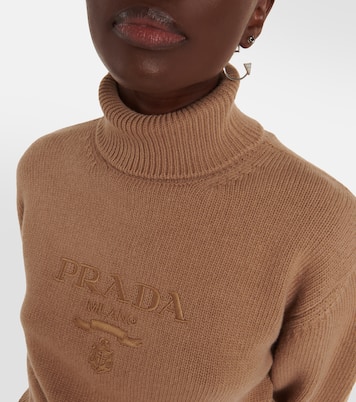 Cropped-Rollkragenpullover aus Wolle und Kaschmir | Prada