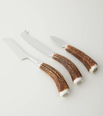 Set coltelli da formaggio in palco di cervo | Lorenzi Milano