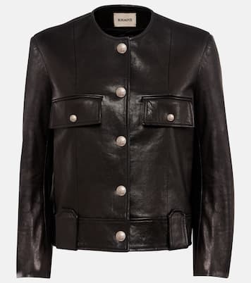 Cropped-Lederjacke Laybin | Khaite