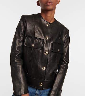 Cropped-Lederjacke Laybin | Khaite