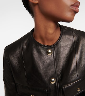 Cropped-Lederjacke Laybin | Khaite
