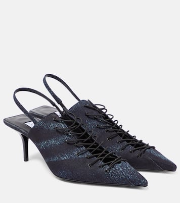 x Jean Paul Gaultier – Escarpins Corset en jean | Jimmy Choo
