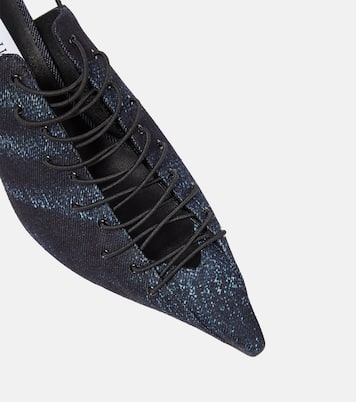 x Jean Paul Gaultier – Escarpins Corset en jean | Jimmy Choo