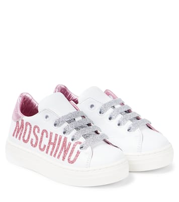 Sneakers in pelle con logo | Moschino Kids