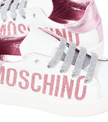 Sneakers in pelle con logo | Moschino Kids